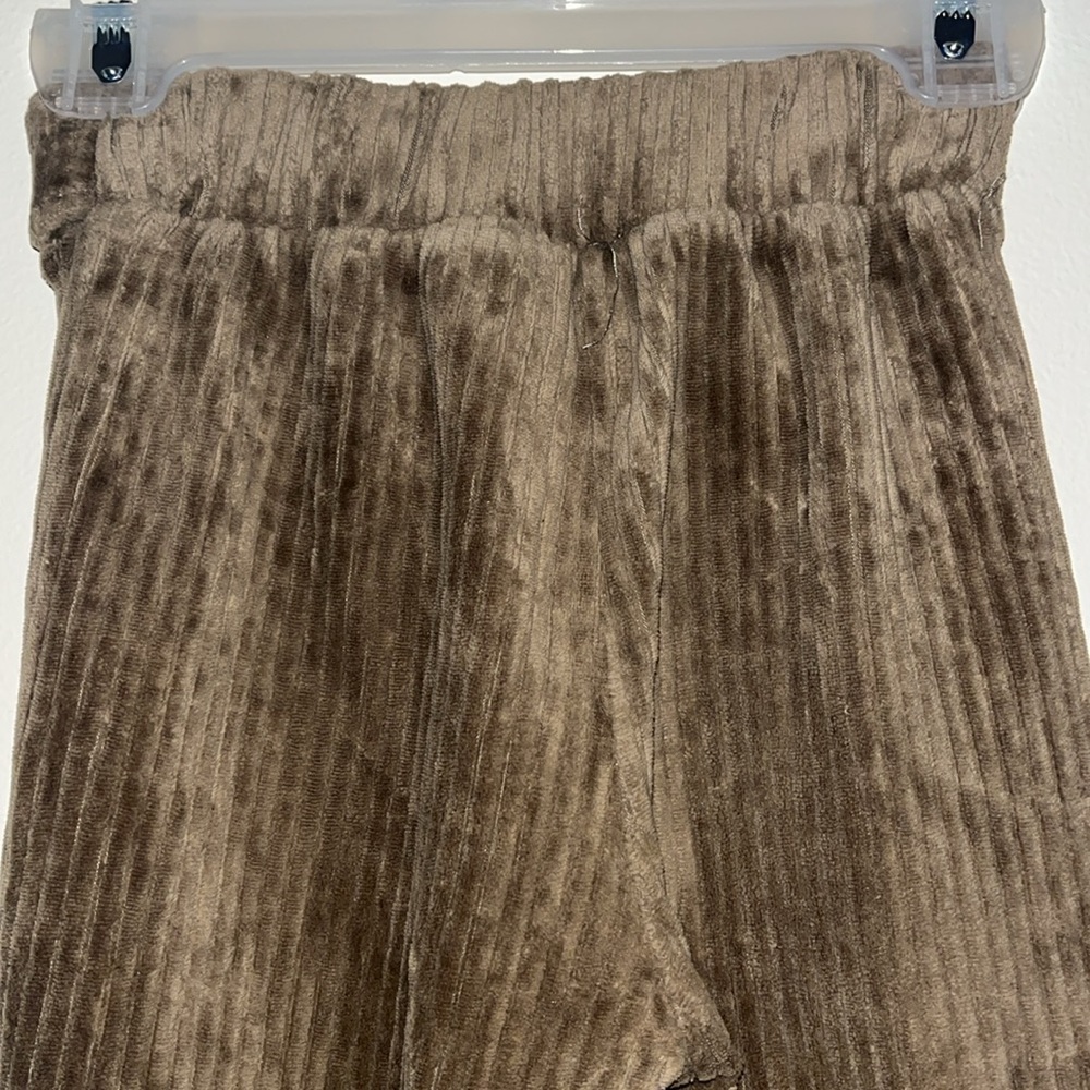 Zara Brown soft Corduroy Wide-Leg Pants Girl 6 - Picture 6 of 6